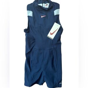 Vintage Deadstock Nike Women’s NWT’S Navy Blue Body Suit Training‎ Size L 12-14